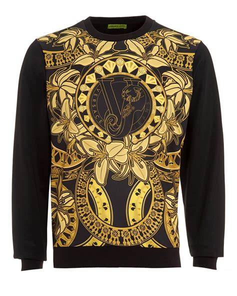 black and gold versace sweatshirt|shirts xl Versace.